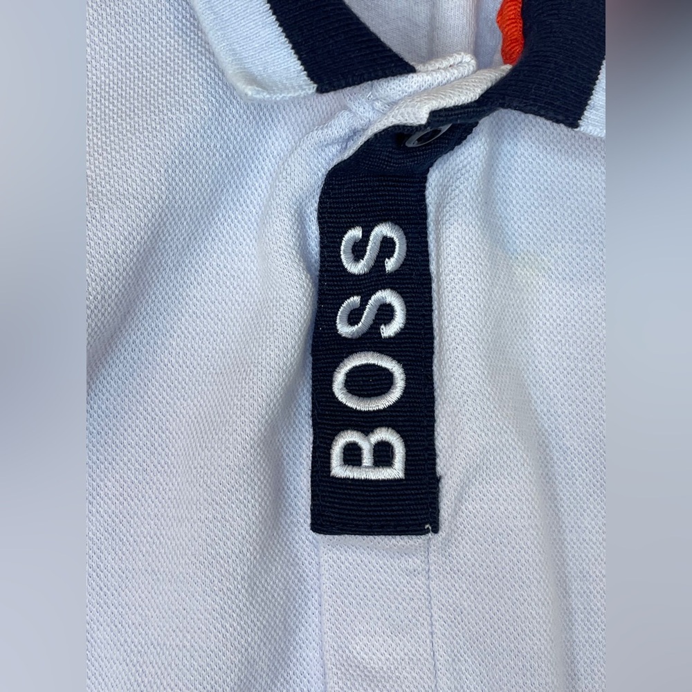 Boss Kid’s Kidswear Logo Overalls‎ Blue and Navy Rompers Size 6 month - Picture 4 of 10
